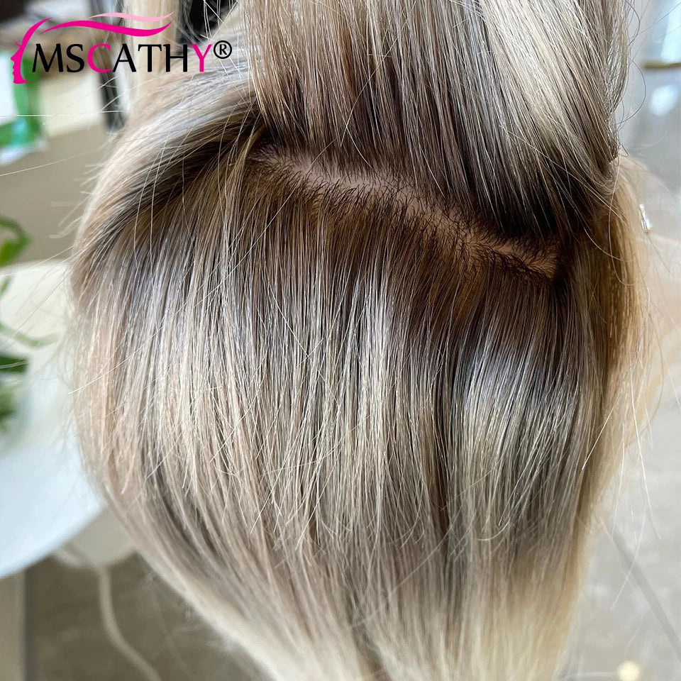 13x4 Ash Blonde Highlight Lace Front Wigs For Women Glueless HD