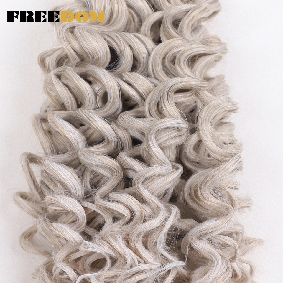 FREEDOM Synthetic Deep Wavy Twist Crochet Hair Afro Curly Hair Crochet