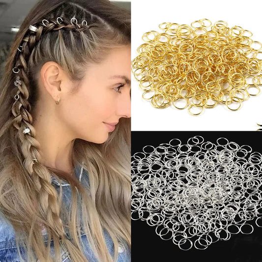 10-50Pcs Dreadlocks Hair Rings 10-16mm Accessories Clips for Women