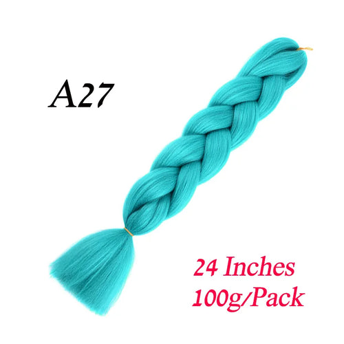 Synthetic 24Inch 100G Wholesale Single Ombre Color Glowing Hair