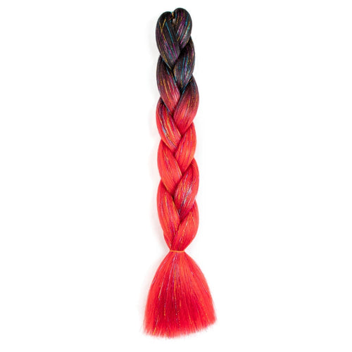 Synthetic Ombre 24inch Glitter Jumbo Braids Extensions Sparkle Rainbow