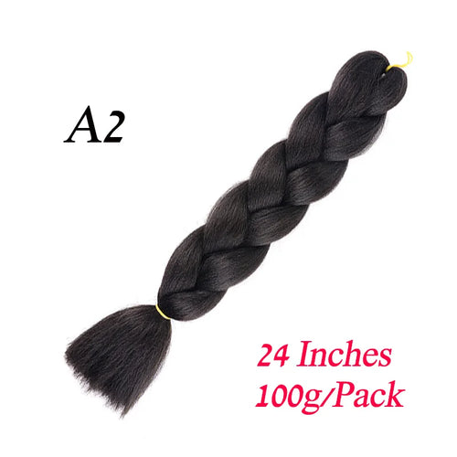 Synthetic 24Inch 100G Wholesale Single Ombre Color Glowing Hair