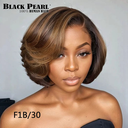 Highlight Wig Human Hair Bob Wig Short Straight Bob Wig Lace Front