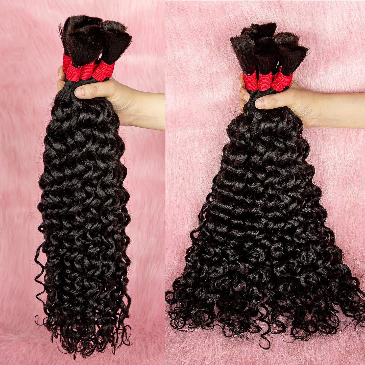 Natural Color Human Hair Water Wave Bulk for Braiding Brazilian Remy