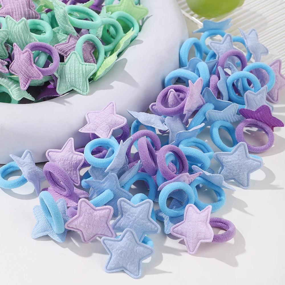 20pcs/set Love Star Children Hair Loop Baby No Harm Hair Towel Loop