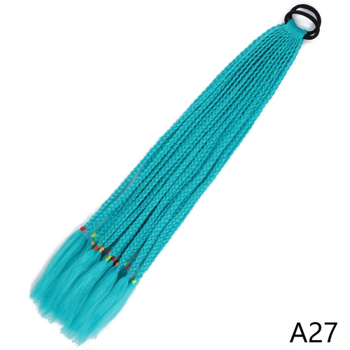 AZQUEEN Synthetic Gradient Color Dirty Braided Ponytail 60CM Elastic