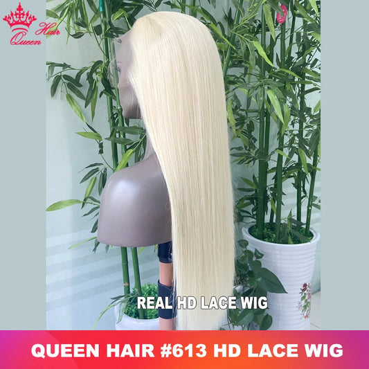 Real HD Lace 613 Blonde 13x6 13x4 Lace Full Frontal HD 5x5 Closure Wig