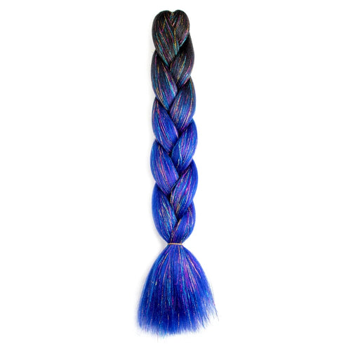 Synthetic Ombre 24inch Glitter Jumbo Braids Extensions Sparkle Rainbow