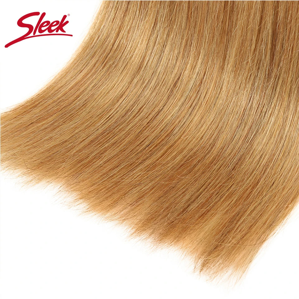 Sleek Honey Blonde 27 Color Mink Brazilian Natural Remy Straight Hair