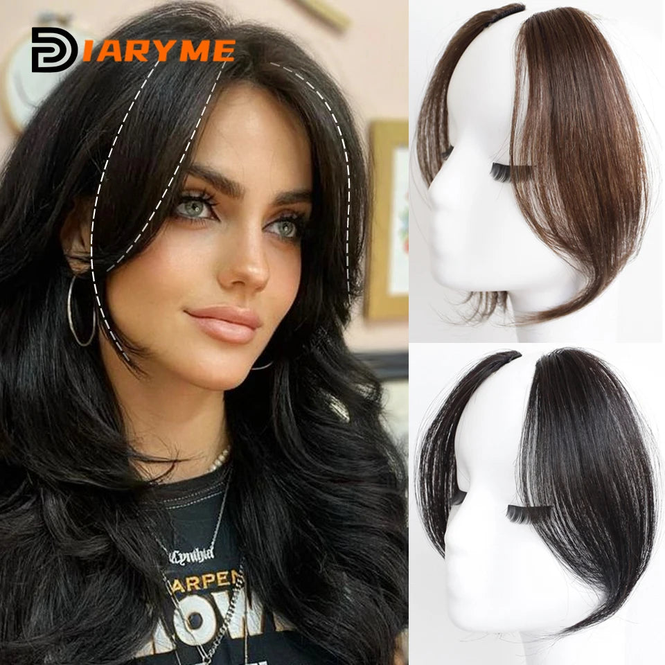 Bangs wig Synthetic Fring Bangs hair extensions for women Middle Part