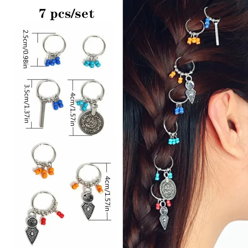 5pcs/set Different 49 Styles Charms Hair Braid Dread Dreadlock Beads