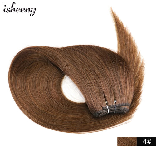 Isheeny Human Hair Weft Brazilian Remy Human Hair Bundles Sew In Hair