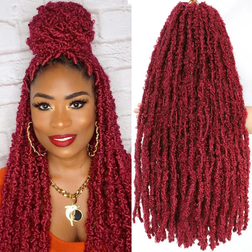 18 24 inches 1B Butterfly Locs Crochet Hair Dreadlocks meche Faux