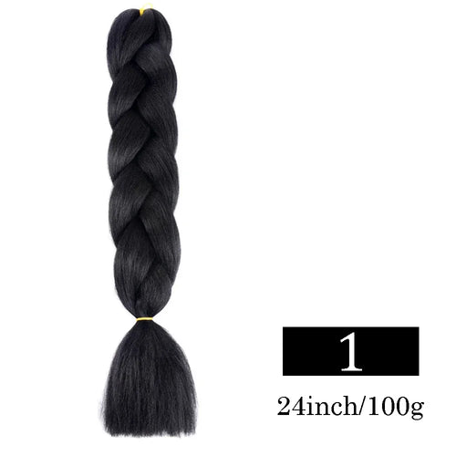 24 Inch Jumbo Braids Extensions Synthetic Braiding Hair Afro Ombre