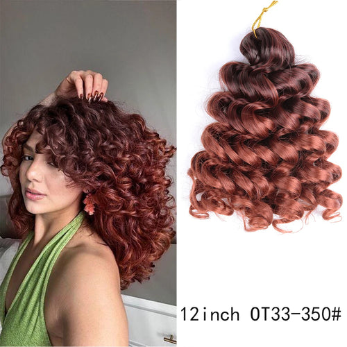 Ocean Wave Crochet Hair 12Inch Synthetic Deep Wave Braiding Hair