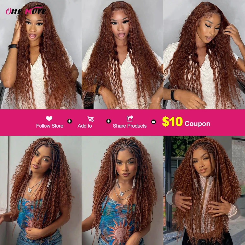 #30 Brown Bulk Human Hair For Braiding Light Brown Deep Wave Human