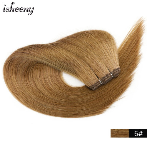 Isheeny Human Hair Weft Brazilian Remy Human Hair Bundles Sew In Hair