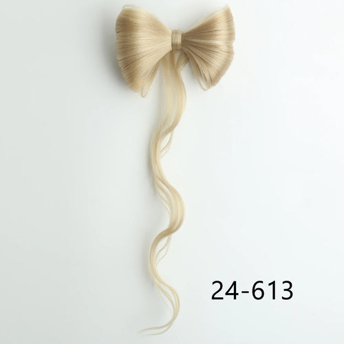 Synthetic Bowknot Hair Bun Claw Clip In Hair Extensions Hair