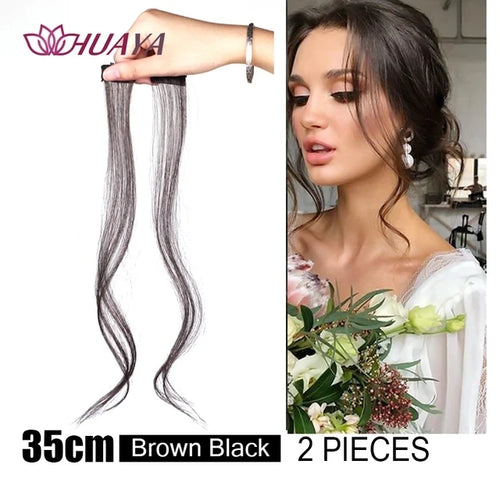 HUAYA Synthetic Bangs Hair Clip In Extensions Natural Fringe Bangs