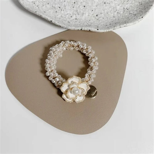 Elegant Baroque Artificial Pearl Hair Tie Women Braided Scrunchies