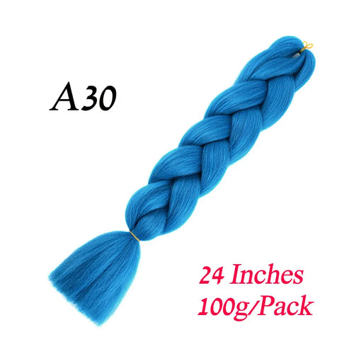 Synthetic 24Inch 100G Wholesale Single Ombre Color Glowing Hair