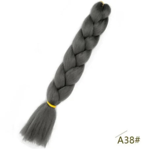 Black star Jumbo Braiding Hair Extensions 24 Inch High Temperature