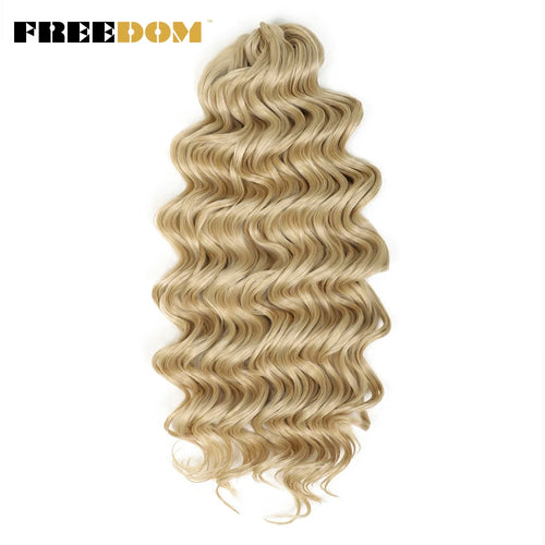 FREEDOM Synthetic Twist Crochet Curly Hair 16/24 Inches Deep Wave