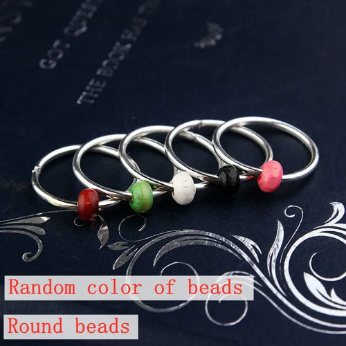 5-50pcs/bag Silver Metal Hair Rings Braid Dreadlocks Bead Hair Cuffs