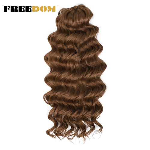 FREEDOM Synthetic Twist Crochet Curly Hair 16/24 Inches Deep Wave