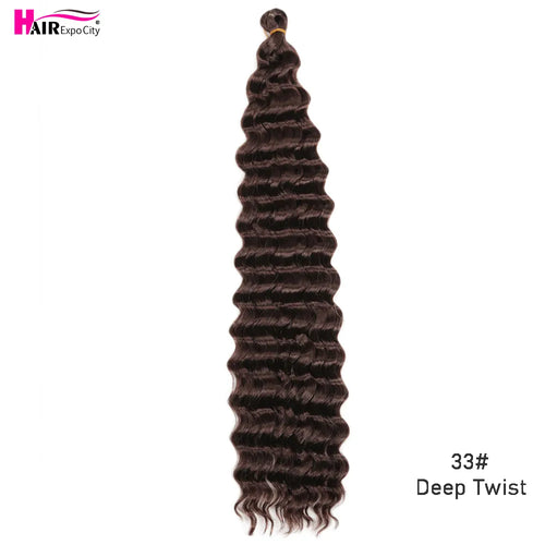 22-28 Inch Freetress Deep Twist Crochet Hair Natural Synthetic Braids