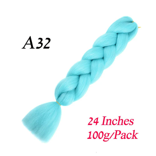 Synthetic 24Inch 100G Wholesale Single Ombre Color Glowing Hair