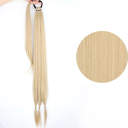 Ponytail Extensions Synthetic Boxing Braids Wrap Around Chignon Tail