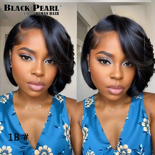 Highlight Wig Human Hair Bob Wig Short Straight Bob Wig Lace Front