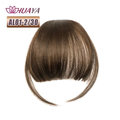 HUAYA Synthetic Bangs Hair Clip In Extensions Natural Fringe Bangs