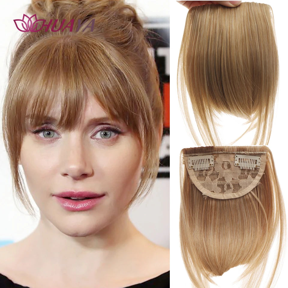 HUAYA Synthetic Bangs Hair Clip In Extensions Natural Fringe Bangs