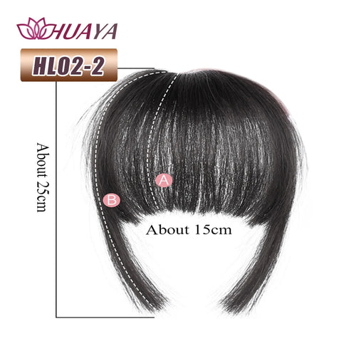 HUAYA Synthetic Bangs Hair Clip In Extensions Natural Fringe Bangs